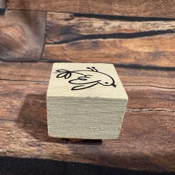 Bird Rubber Stamp Wood Mounted Outline Art Line Drawing Craft Scrapbooking Card - Picture 3 of 9